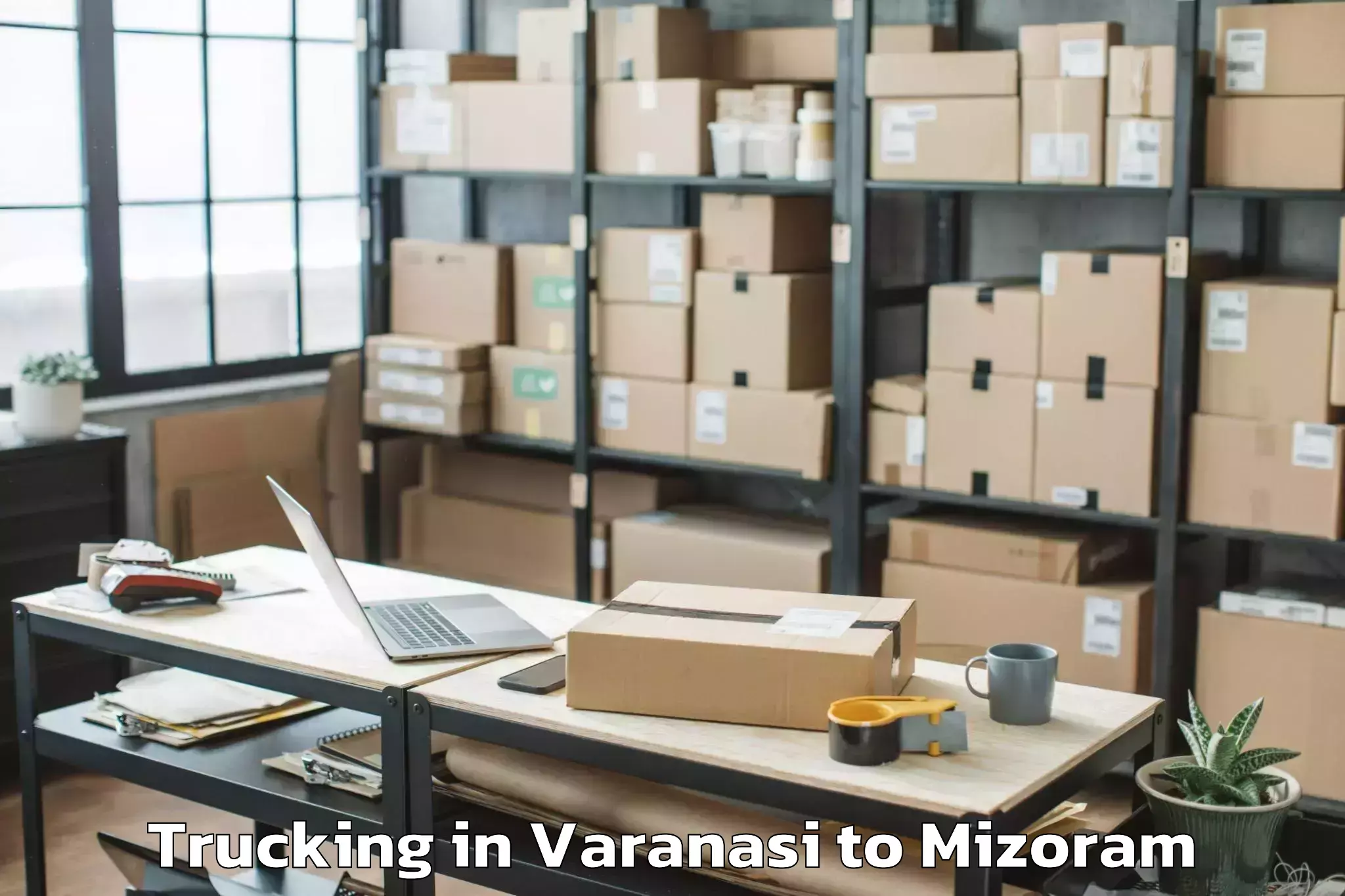 Varanasi to Lunglei Trucking Booking